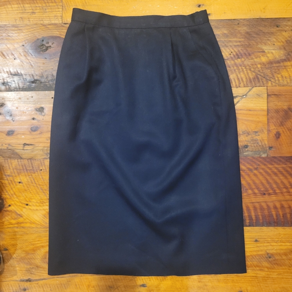 Pendleton Navy Pencil Skirt